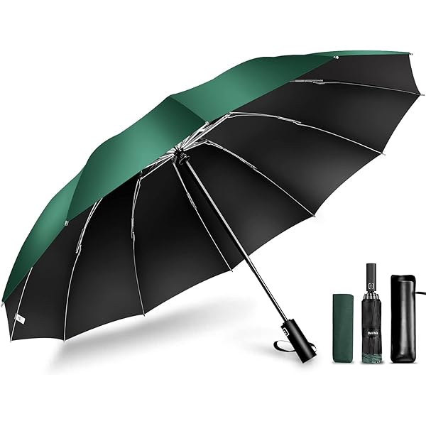 davek Solo 折りたたみ傘 黒⁄緑⭐️収納ケース付き davek Solo