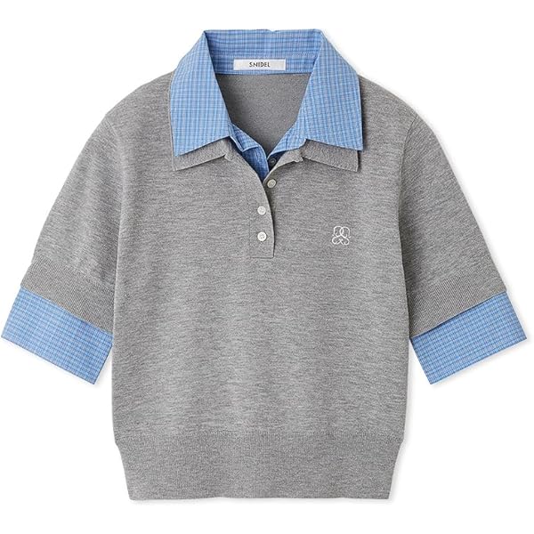 Amazon | [スナイデル] ワンポイントレイヤードポロニットプルオーバー