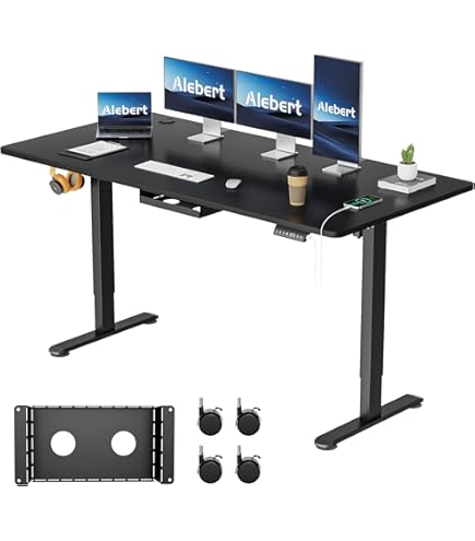 Amazon | TROTTEN トロッテン デスク 昇降式 - ホワイト 160x80 cm