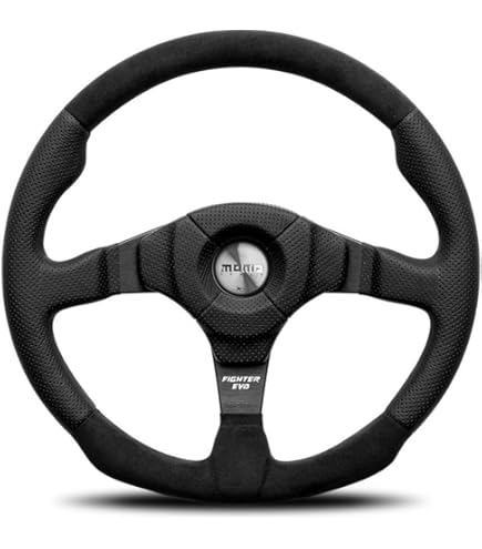 Amazon | MOMO(モモ) ステアリング ネロ 35パイ BK/スエード N-2