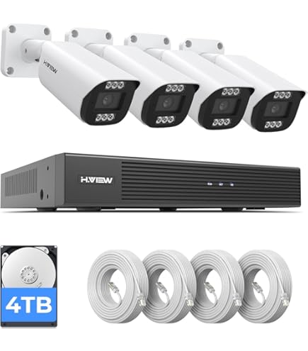 Amazon.co.jp: Q-See 防犯カメラ バレットカメラ4台 + 4chDVR 1TB HDD