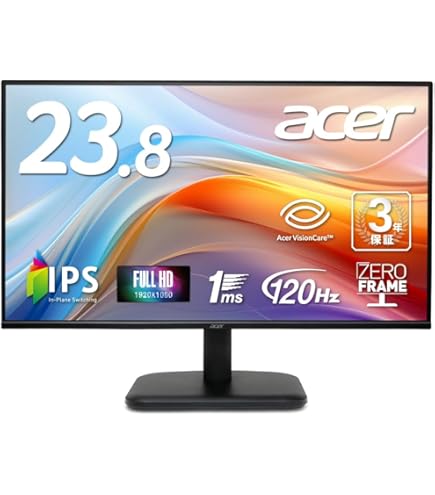 Amazon.co.jp: Acer ゲーミングモニター 23.8インチ IPS フルHD 非光沢