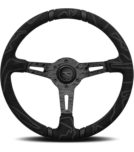 Amazon | MOMO Prototipo ブラックエディション ブラックレザー 350mm