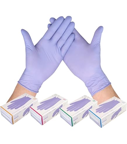 Amazon.co.jp: [ハリヤード] ラベンダー ニトリルグローブ スマート