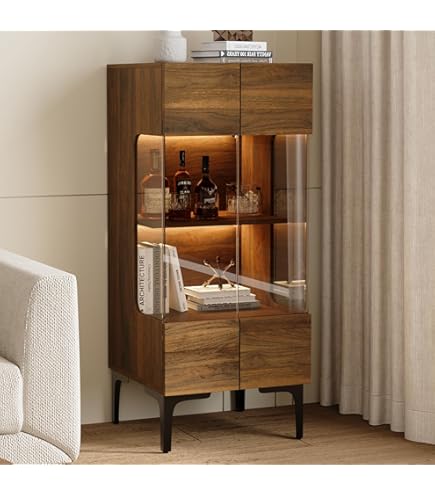 Amazon.co.jp: 塩川光明堂 ガラスケース ブラウン 60.5×26.5×40cm