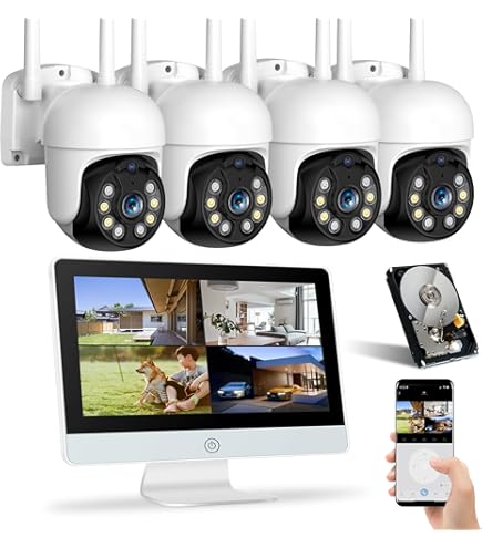 Amazon.co.jp: YESKAMO 防犯カメラ セット 監視カメラ wifi4台 200万