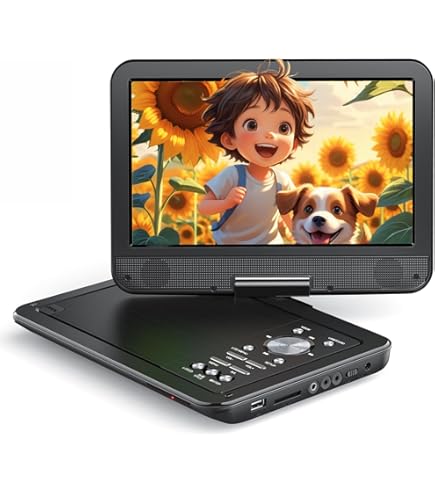 Amazon | BLUEDOT 【BLUEDOTポータブルDVDプレーヤー】 10インチ回転式