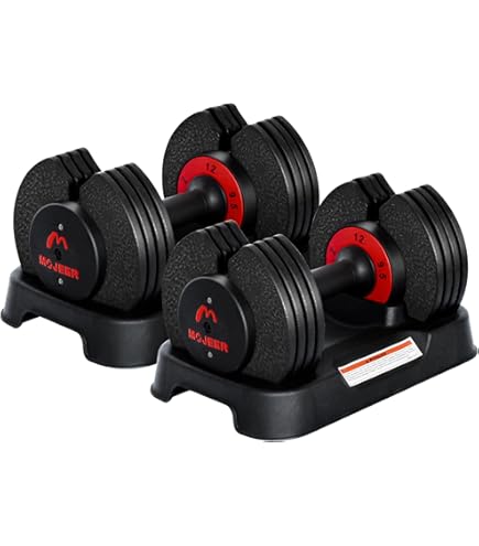 Amazon | MOJEER アジャスタブルダンベル 可変式ダンベル 2個セット