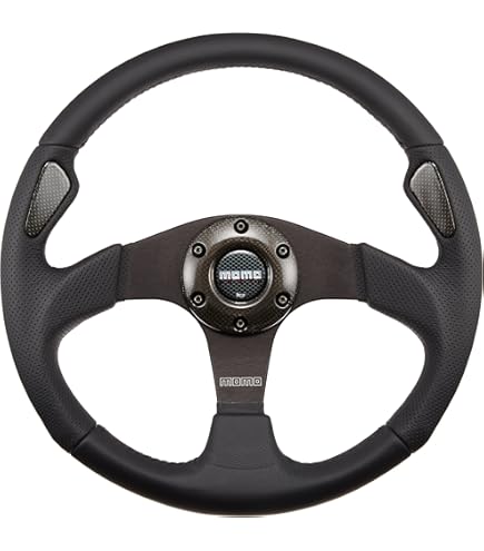 Amazon | MOMO(モモ) ステアリング ネロ 35パイ BK/スエード N-2