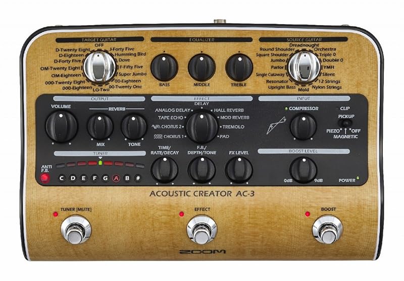 ZOOM AC-3 Acoustic Creator - 高品位アコースティックギター用