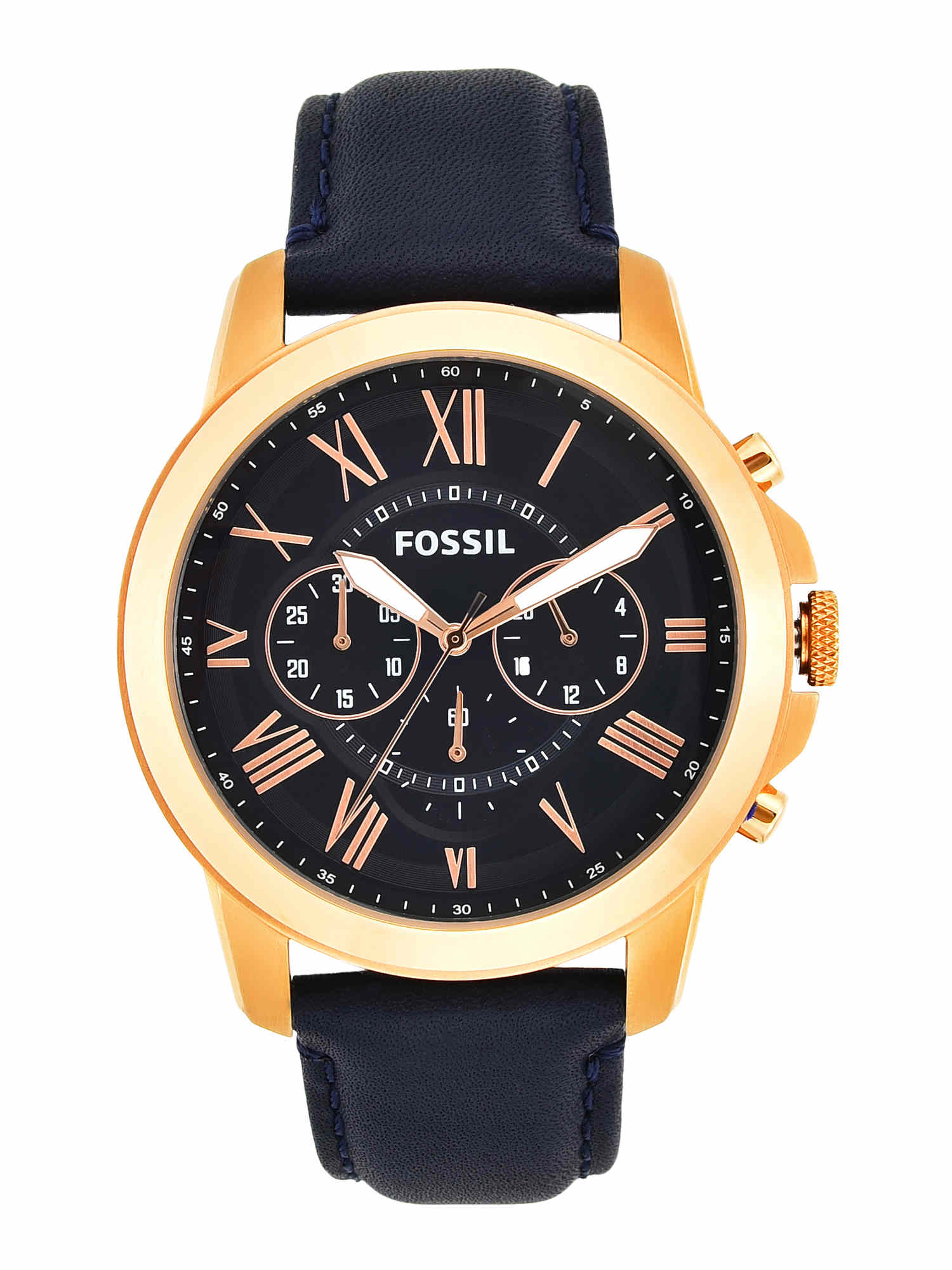 Buy Fossil FS4835 Grant Blue Watch For Men Online