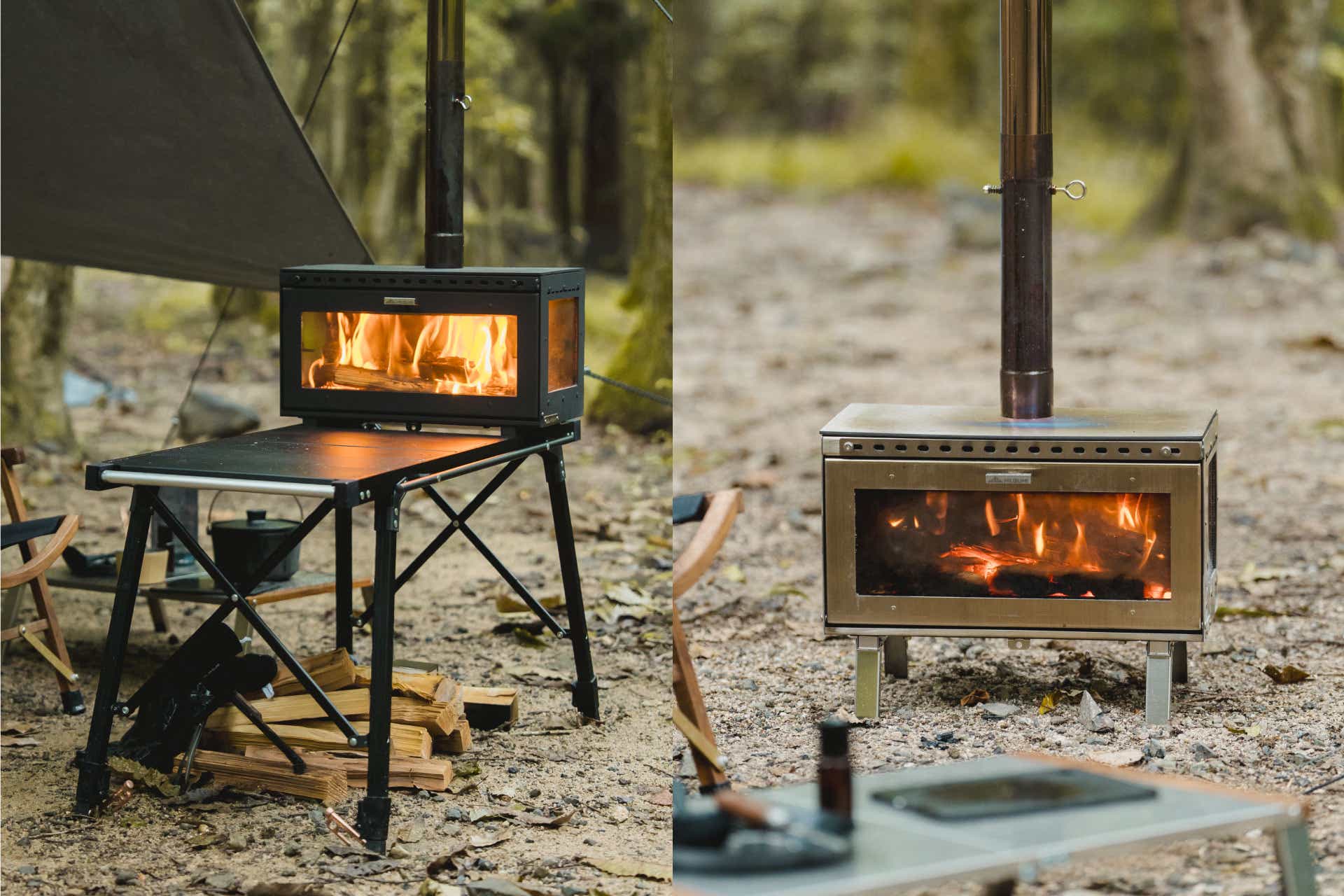 40cm薪も入る」のに「卓上サイズ」。Mt.SUMI新作は“薪ストーブ目の前