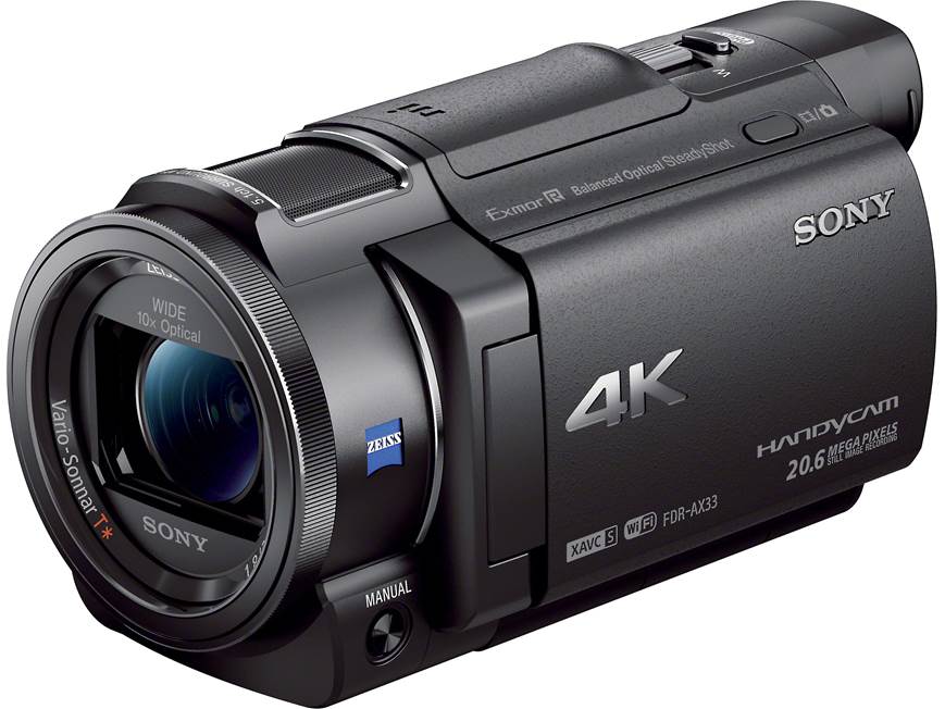 Sony Handycam® FDR-AX33 4K Ultra HD camcorder with Wi-Fi® and 10X