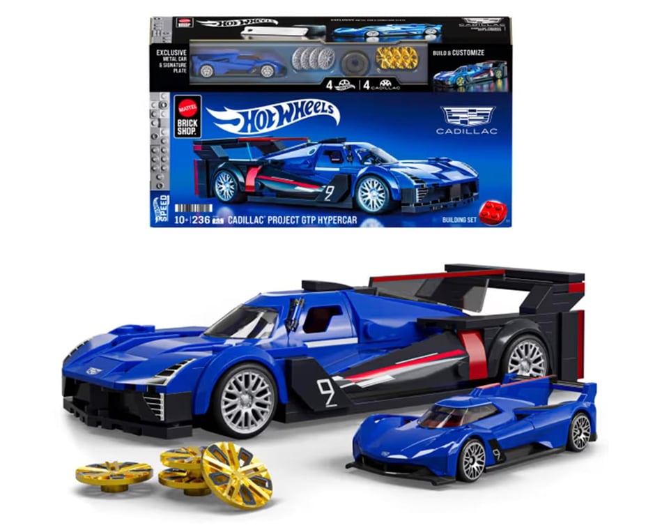 Mattel Brick Shop™ Hot Wheels® Cadillac® Project GTP Hypercar Set