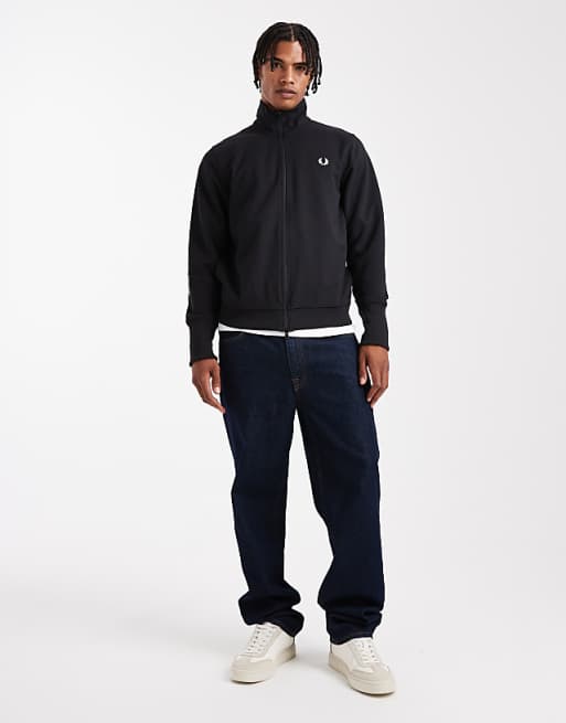 Fred Perry thumbhole track jacket in black | ASOS