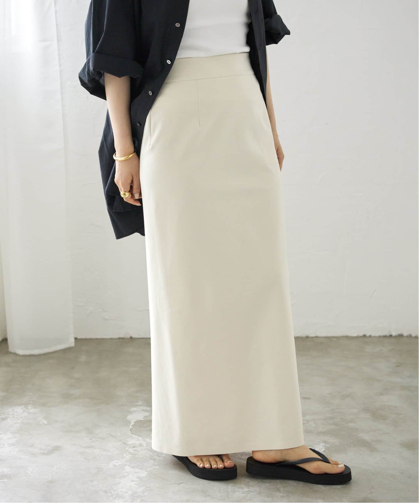 追加》R'IAM ダイバータイトスカート（ロング・マキシ丈スカート