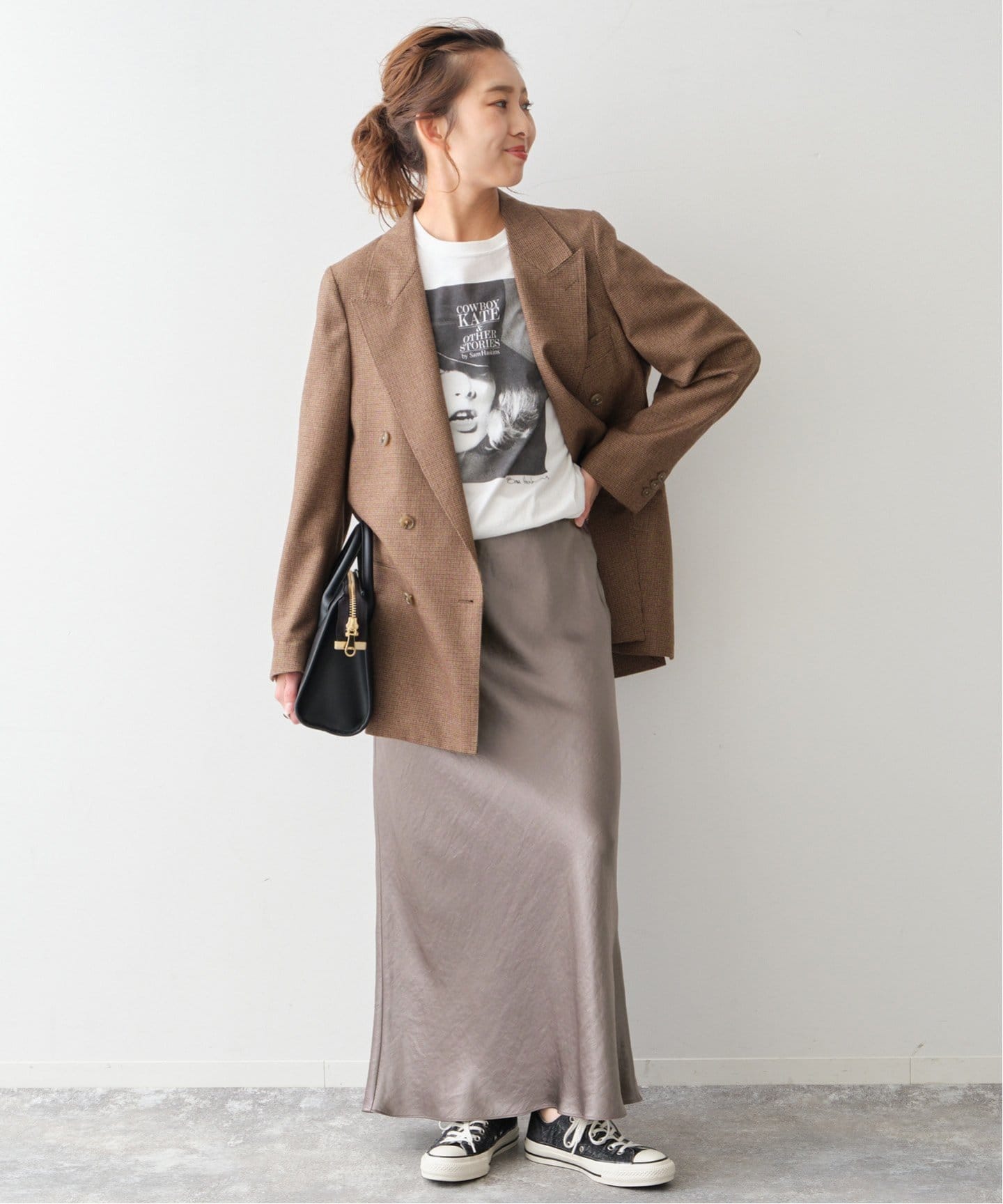 サテンフレアスカート（ロング・マキシ丈スカート）｜Spick and Span