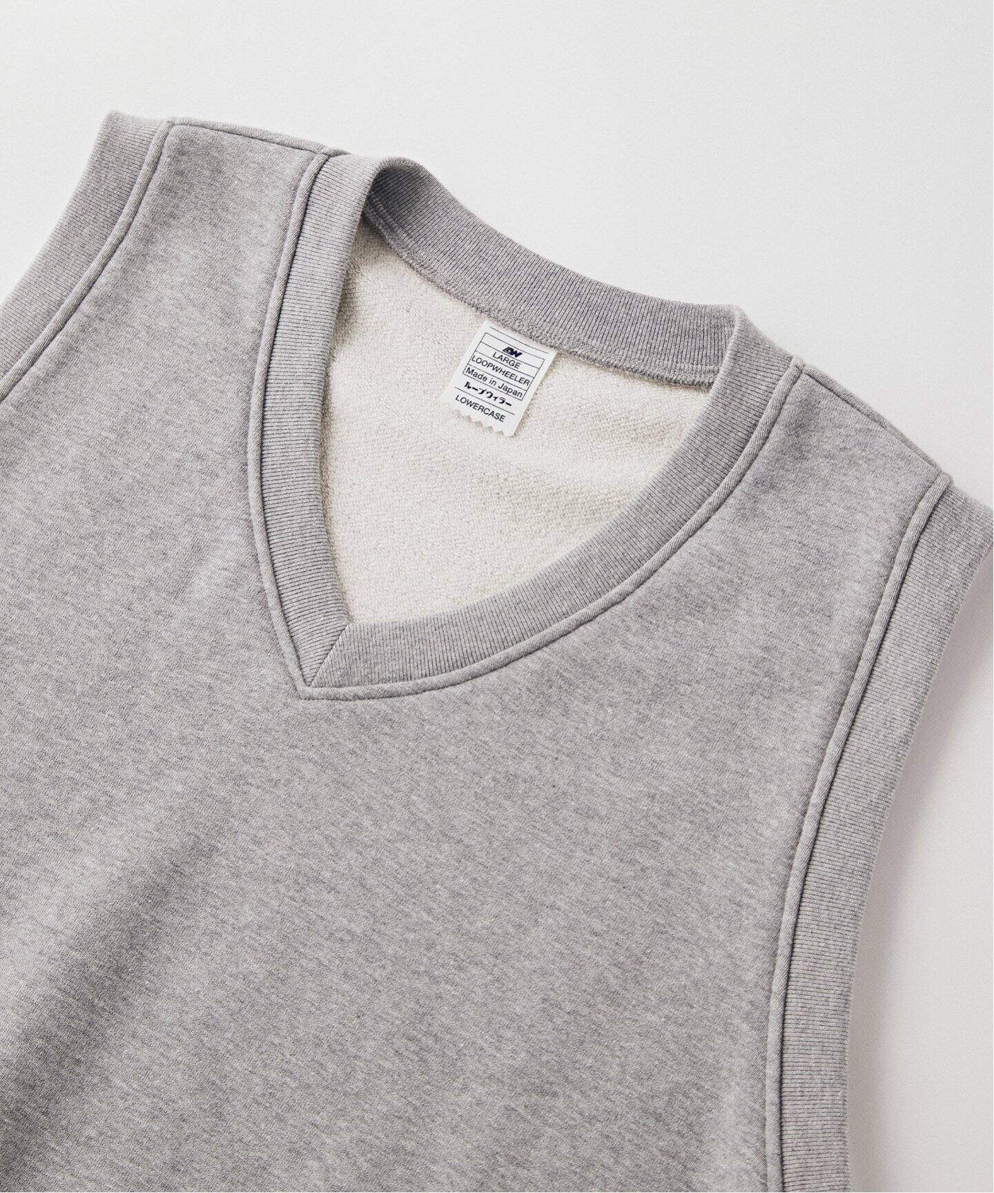 LOOPWHEELER for LOWERCASE】ライトツリウラケ Vネックベスト（ベスト