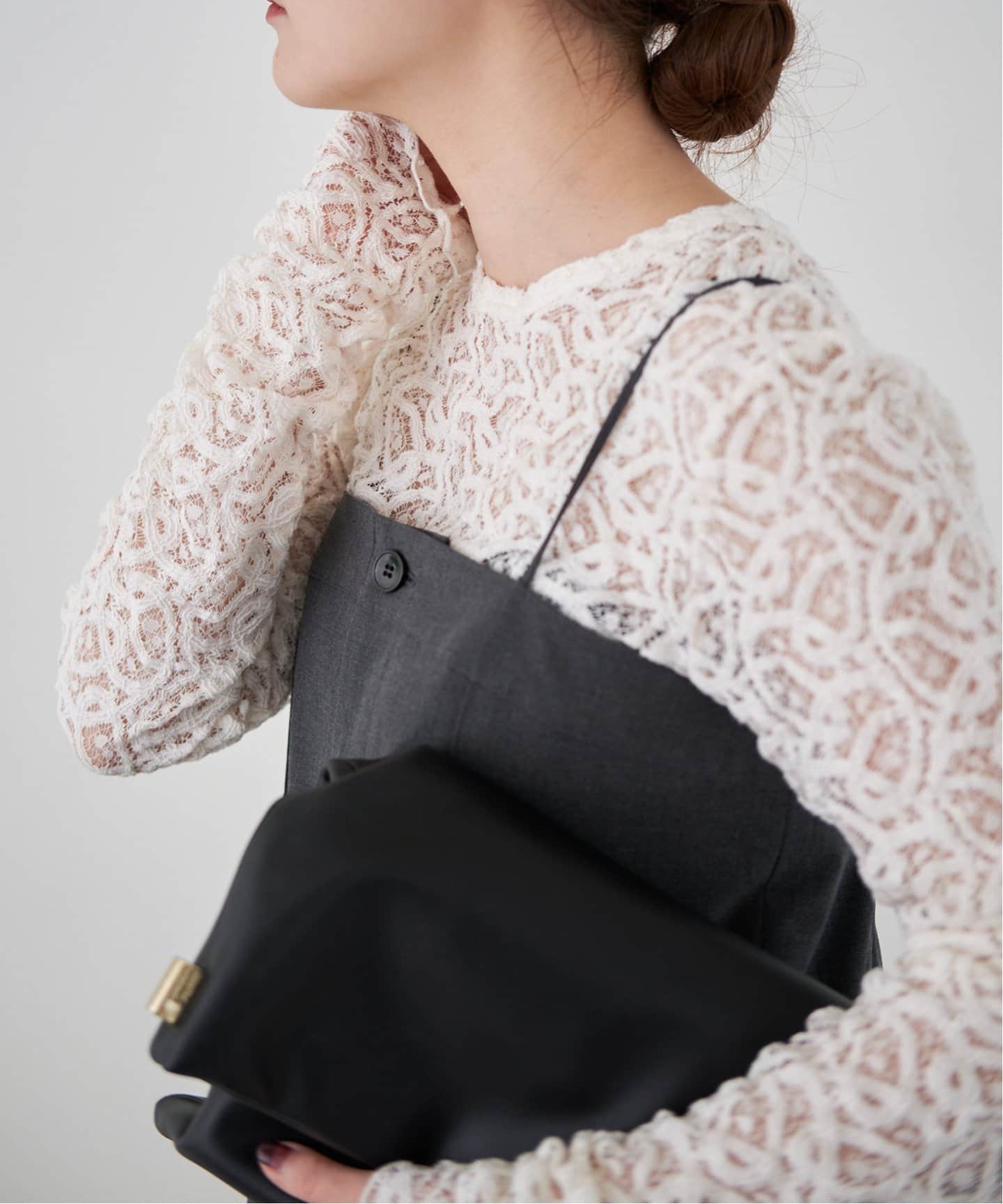 追加3》ペイズリー ストレッチレースプルオーバー（Tシャツ