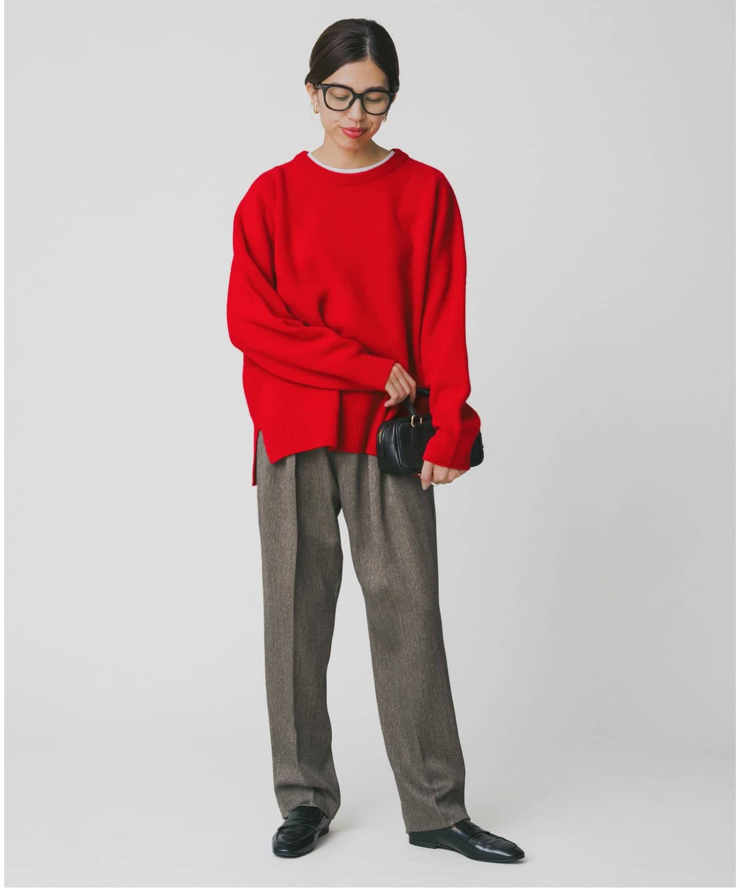 POOGINOOK WOOL クルーネックラグランプルオーバー（ニット／セーター