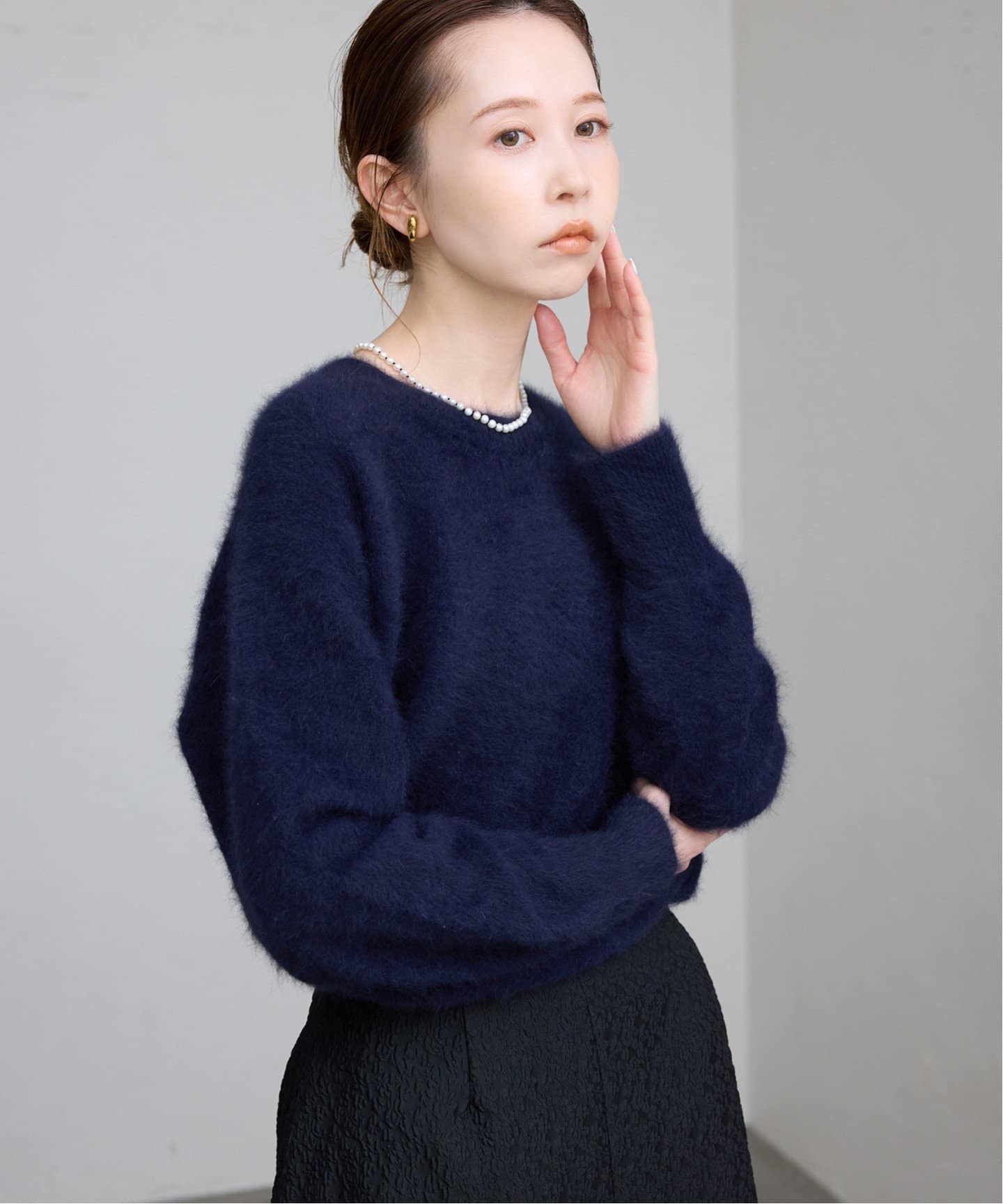 フォックスウールカシミヤプルオーバー（ニット／セーター）｜SLOBE