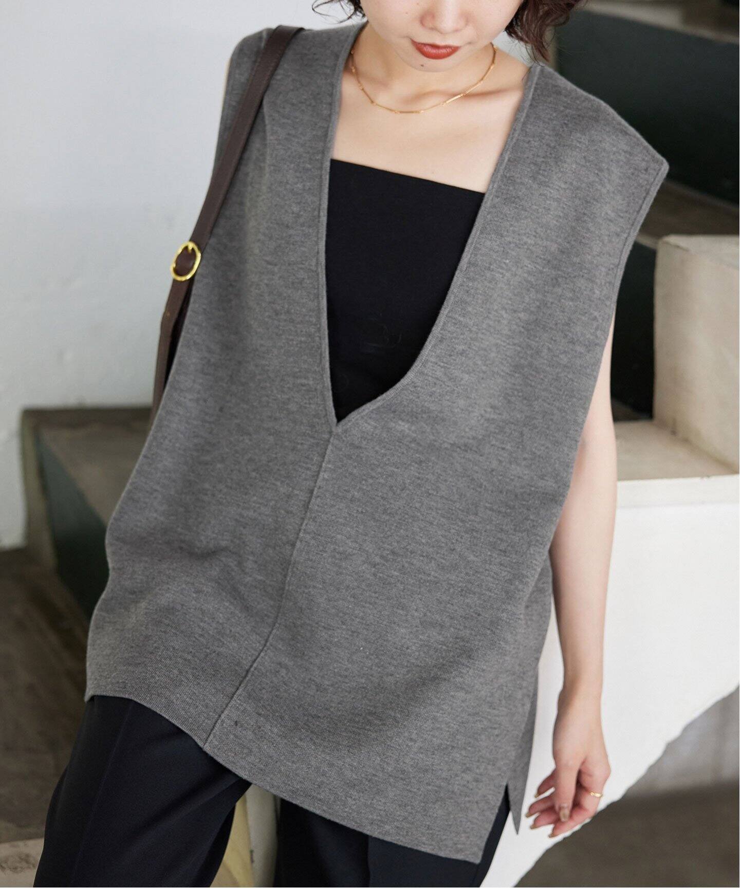 ダブルフェイスニットベスト（ベスト）｜SLOBE IENA（スローブ イエナ