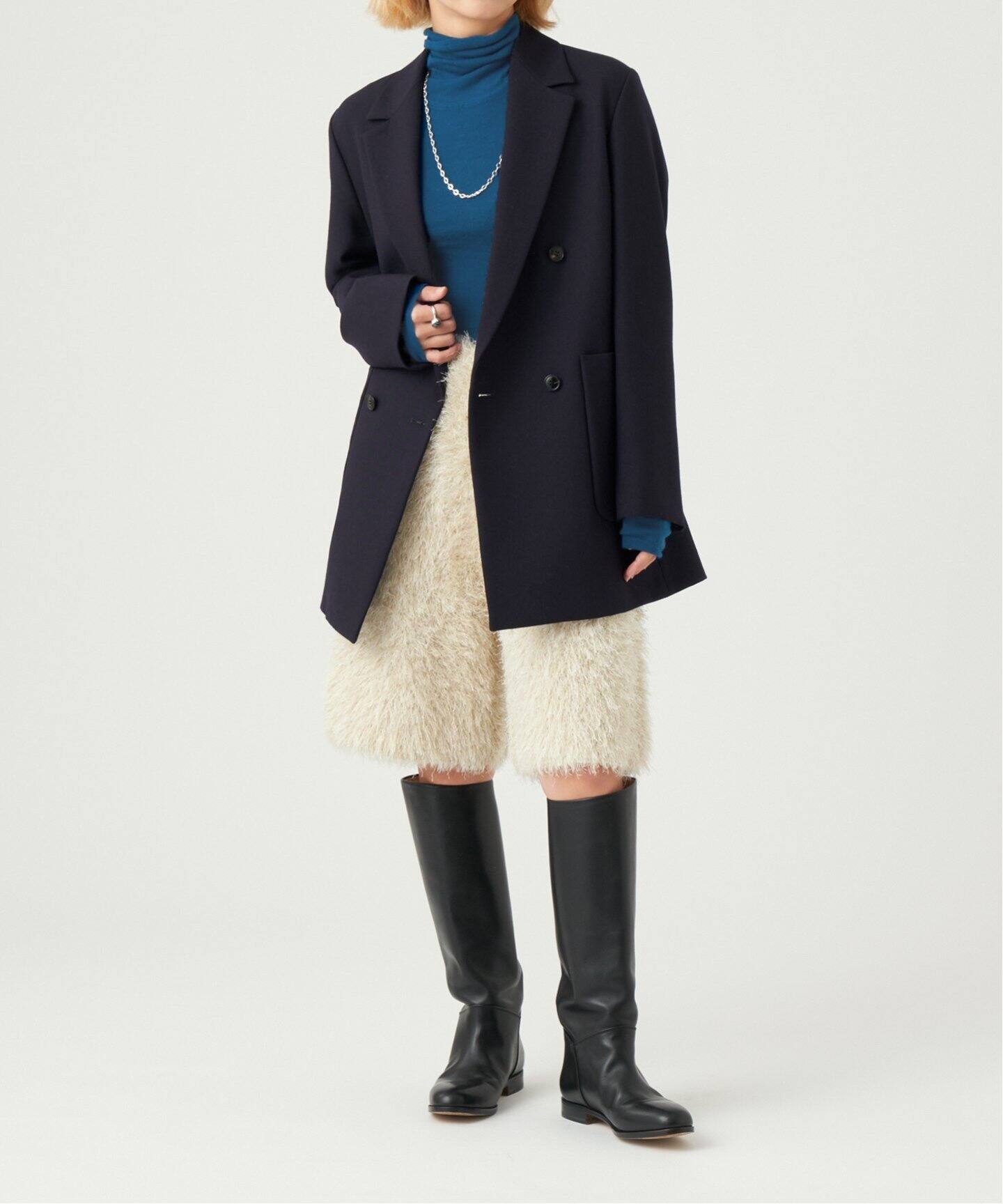 IENA LA BOUCLE フェザーニットショートパンツ（ショート・ハーフ