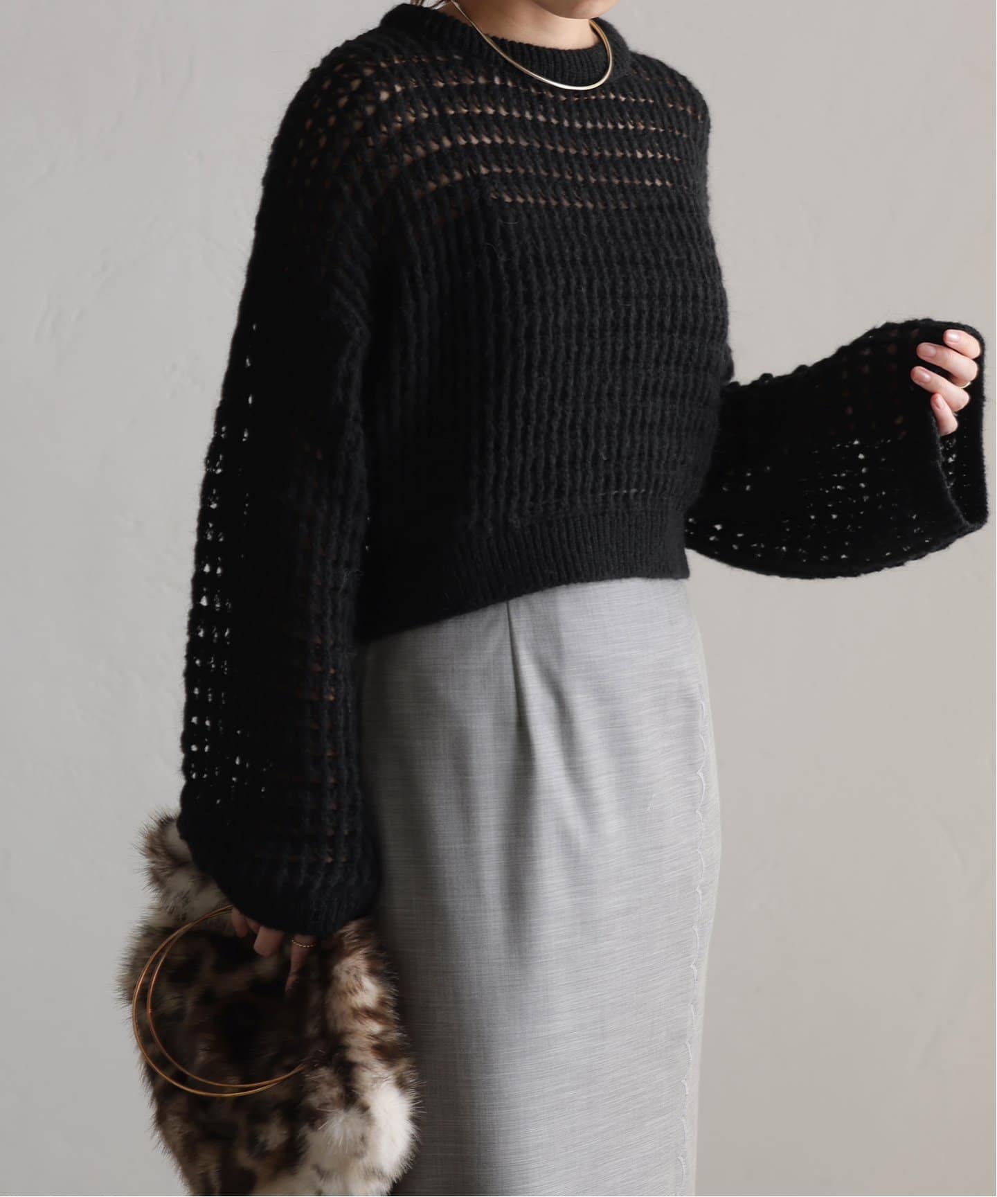 TRICOTS JEAN MARC/トリコ ジャン マルク】メッシュニット（ニット