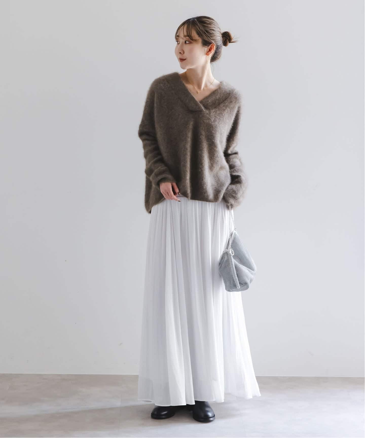 ファーニットVネックプルオーバー（ニット／セーター）｜NOBLE