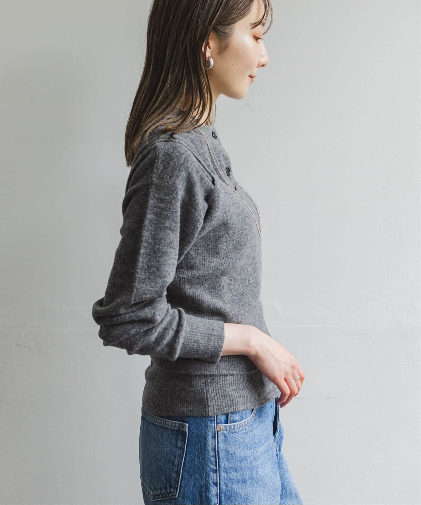 ウールアルパカアンサンブルニット（ニット／セーター）｜NOBLE