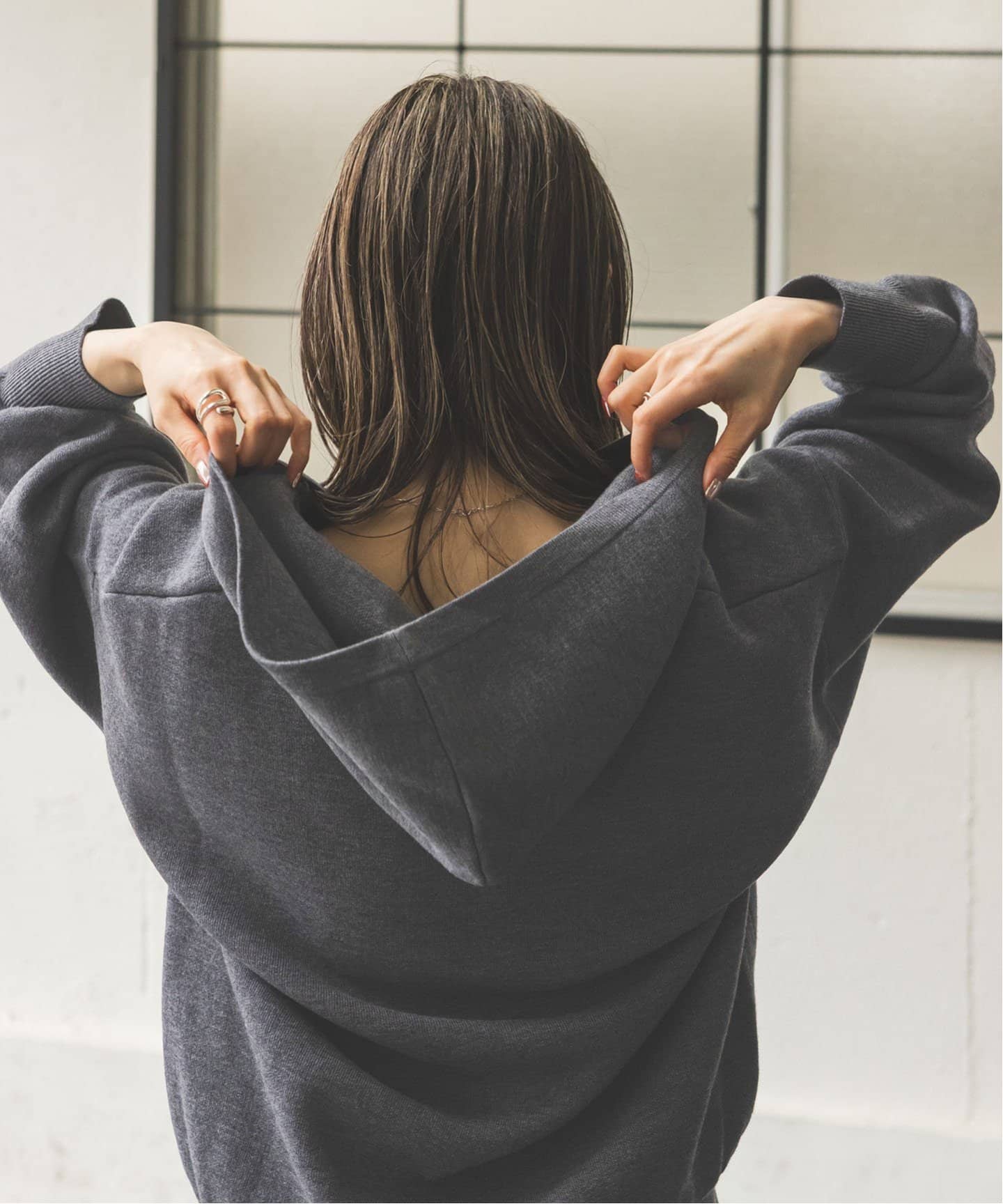 追加》接結タック編みフードプルオーバー2（ニット／セーター）｜NOBLE