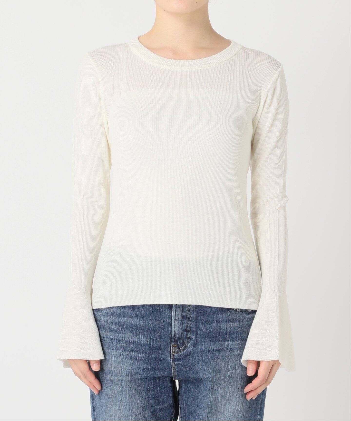 フレアスリーブ18Gリブプルオーバー（ニット／セーター）｜Spick and