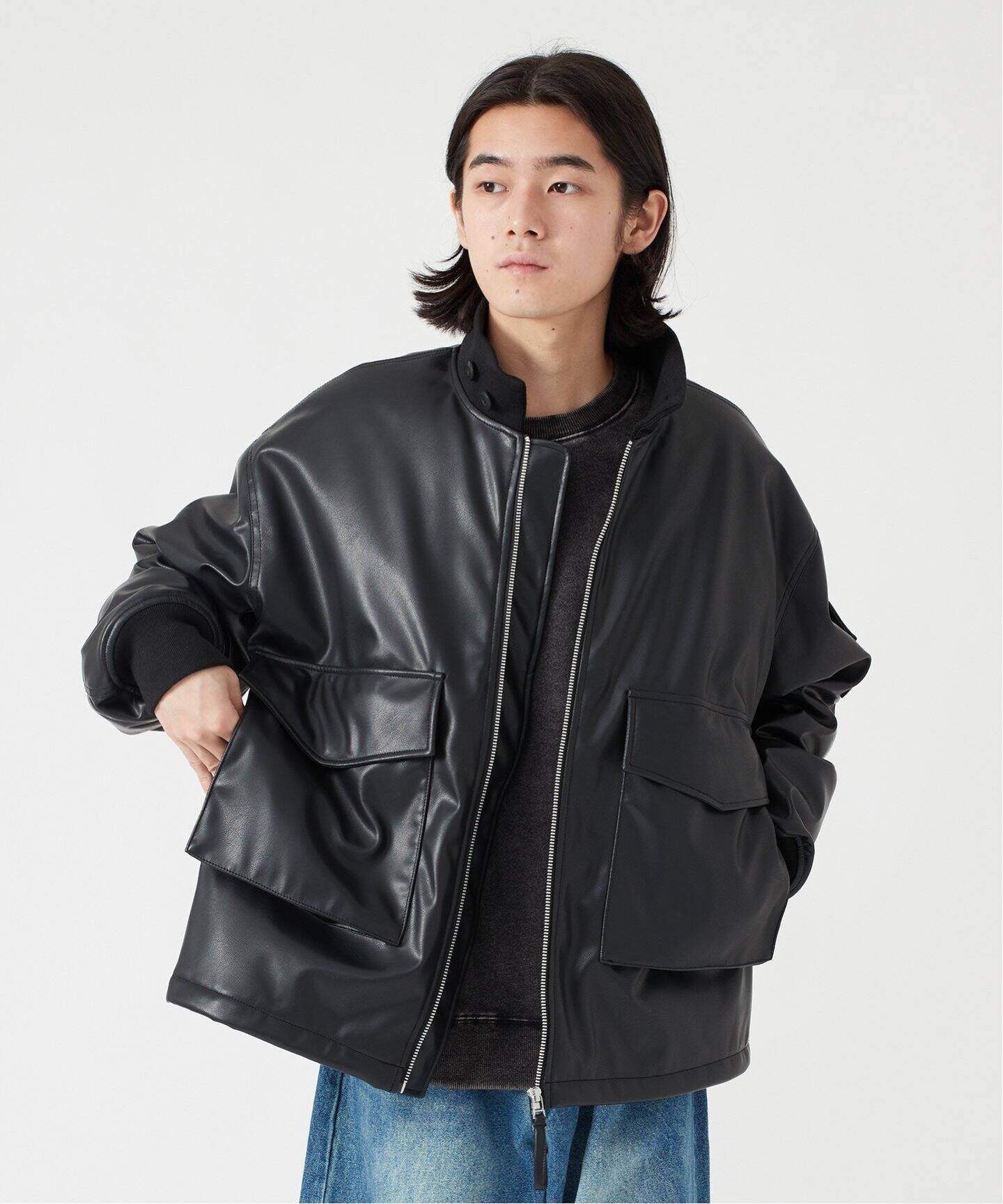 CALIFORNIA SPORTS WEAR別注 G-8FAKE LEATHER（レザージャケット