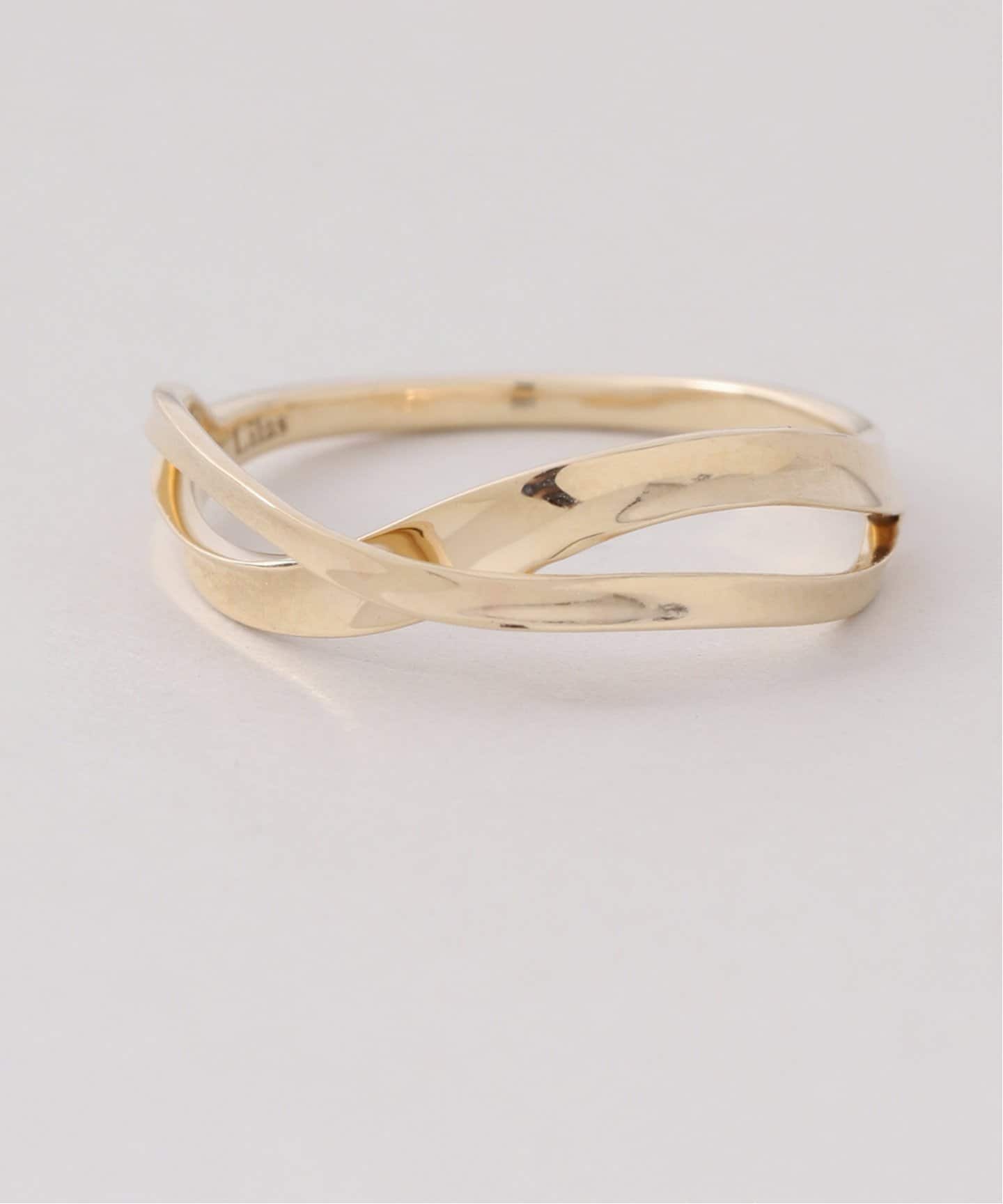 2ラインツイストモチーフリング K10（リング）｜Lilas（リラ）の通販