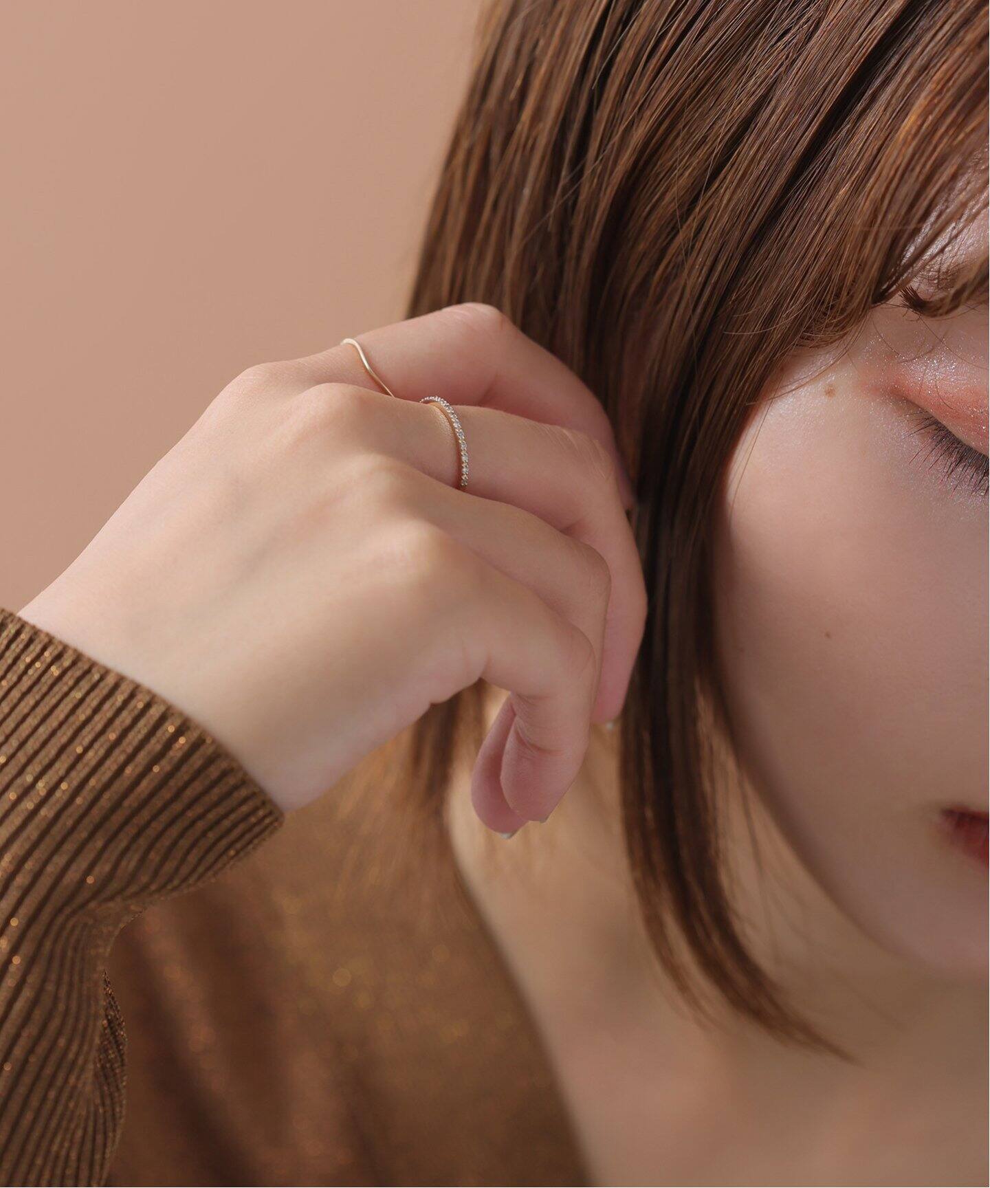 ダイヤハーフエタニティーリング K10（リング）｜Lilas（リラ）の通販