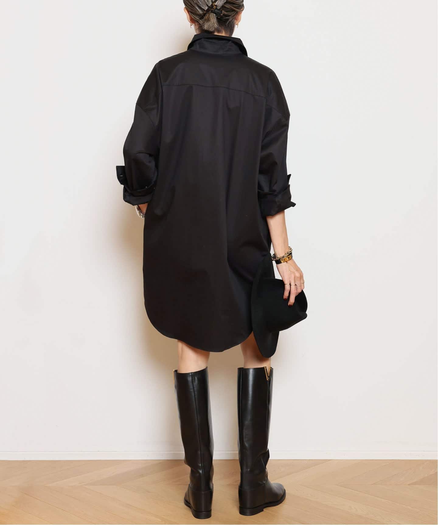 Col Pierrot/コルピエロ】Shirts ワンピース（BLACK）（シャツ