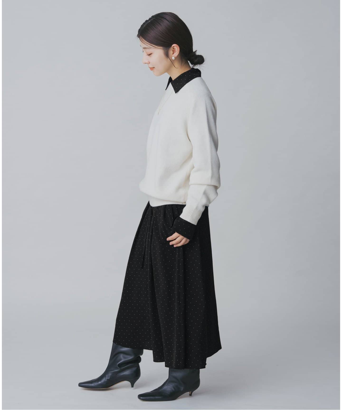 WEB限定/追加3》ドットサッシュワンピース（ワンピース）｜IENA