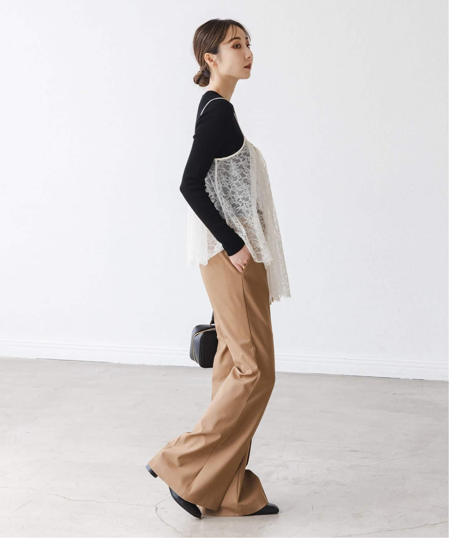 追加》ラッセルレースギャザーキャミ（キャミソール）｜NOBLE