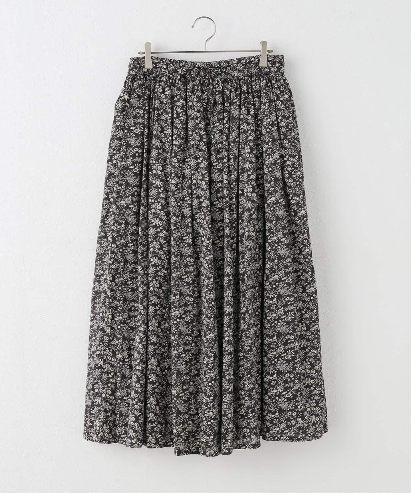 SOIL】 SMALL FLOWER PRINT GATHERED SKIRT（ロング・マキシ丈スカート