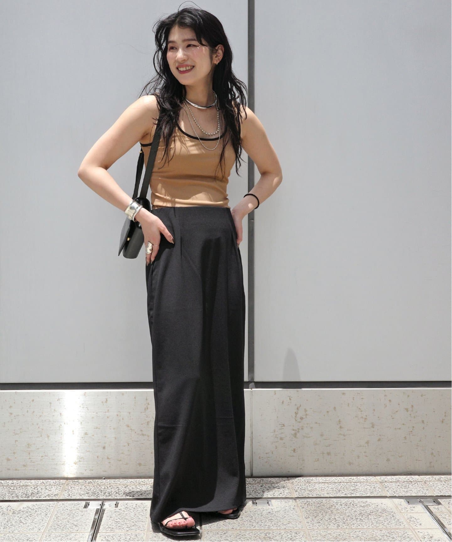 スロープジャージースカート（ロング・マキシ丈スカート）｜AP STUDIO