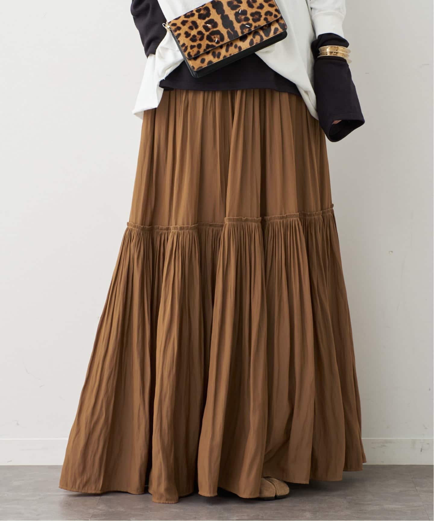 Gather Maxi スカート（ロング・マキシ丈スカート）｜Deuxieme Classe