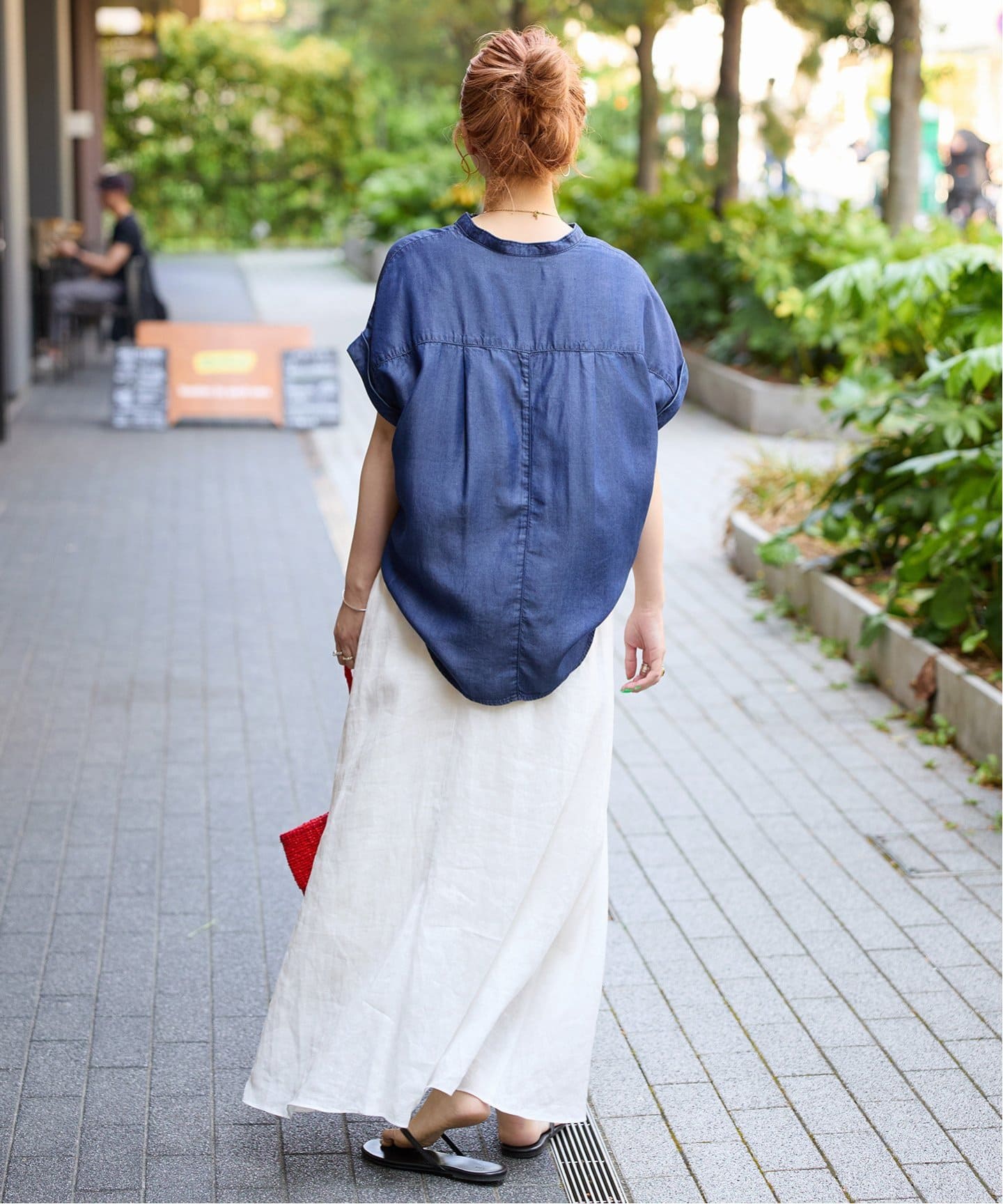 追加3》手洗い可 / フレンチリネンギャザースカート（ロング・マキシ丈