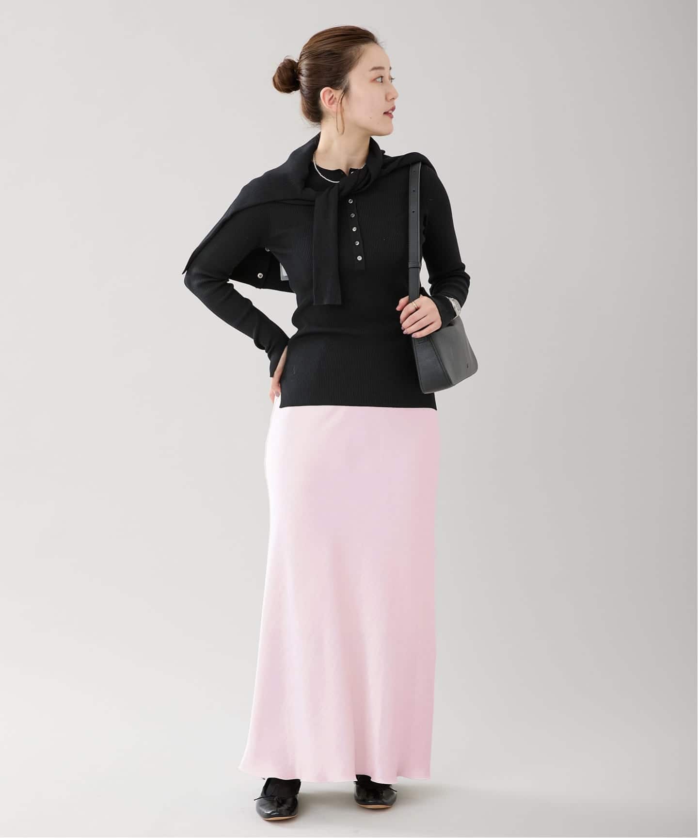 追加10》ダブルサテンスカート（ロング・マキシ丈スカート）｜IENA