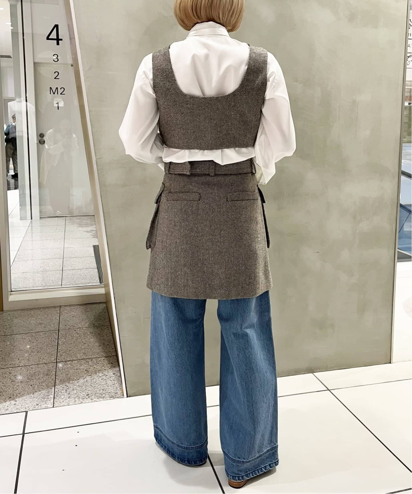 IENA LA BOUCLE ヘリンボーンミニスカート（ミニスカート）｜IENA