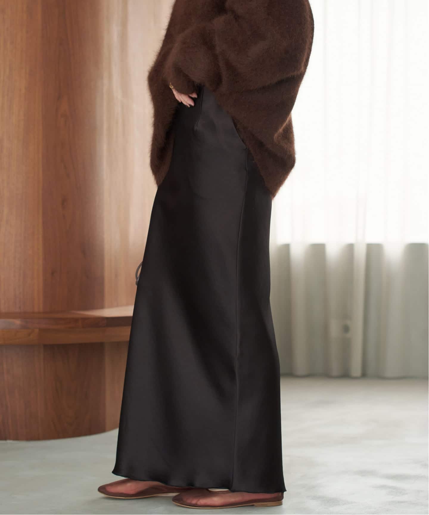 追加》vintage satin tight スカート（ロング・マキシ丈スカート