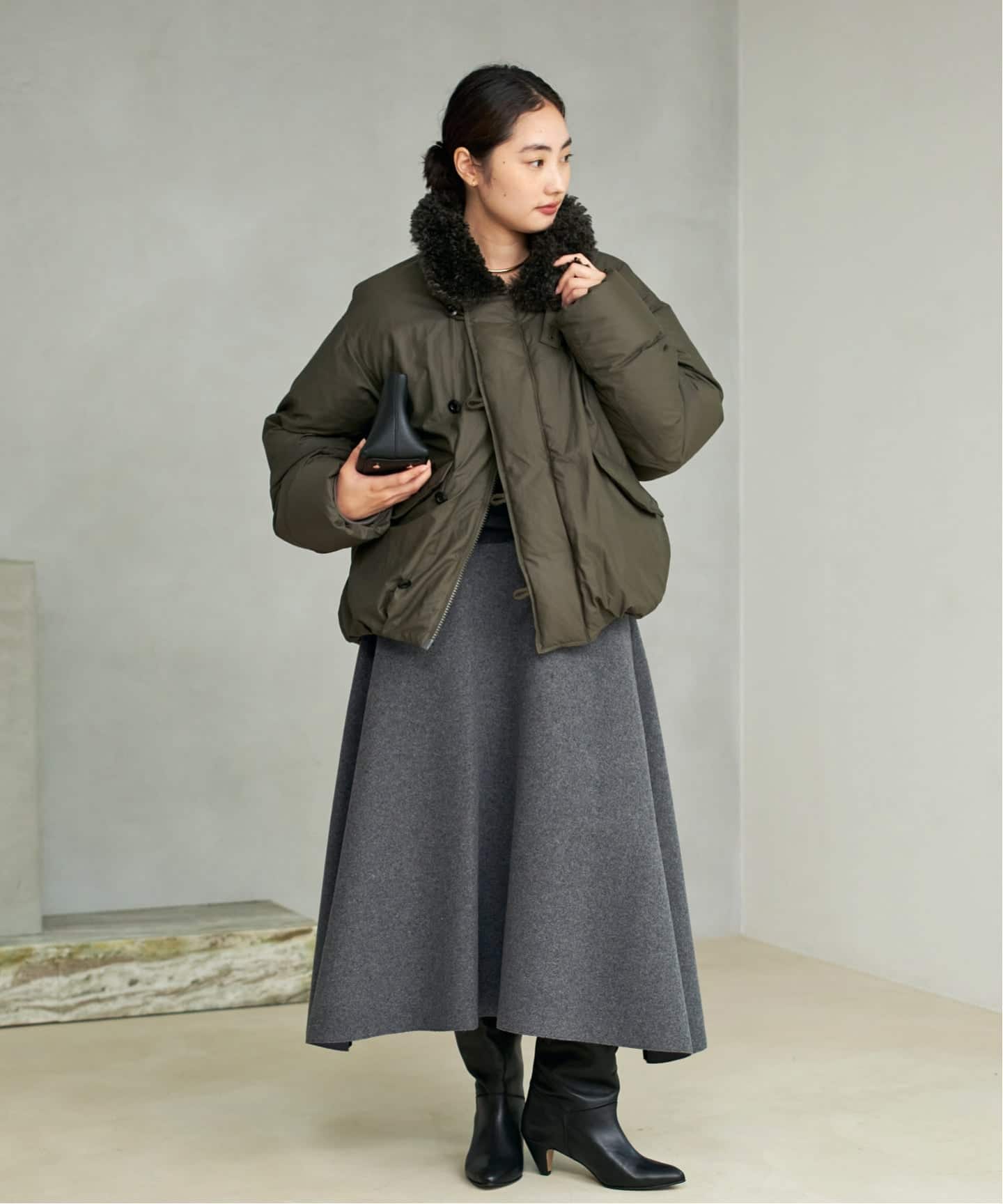 メルトンフレア スカート（ロング・マキシ丈スカート）｜Plage