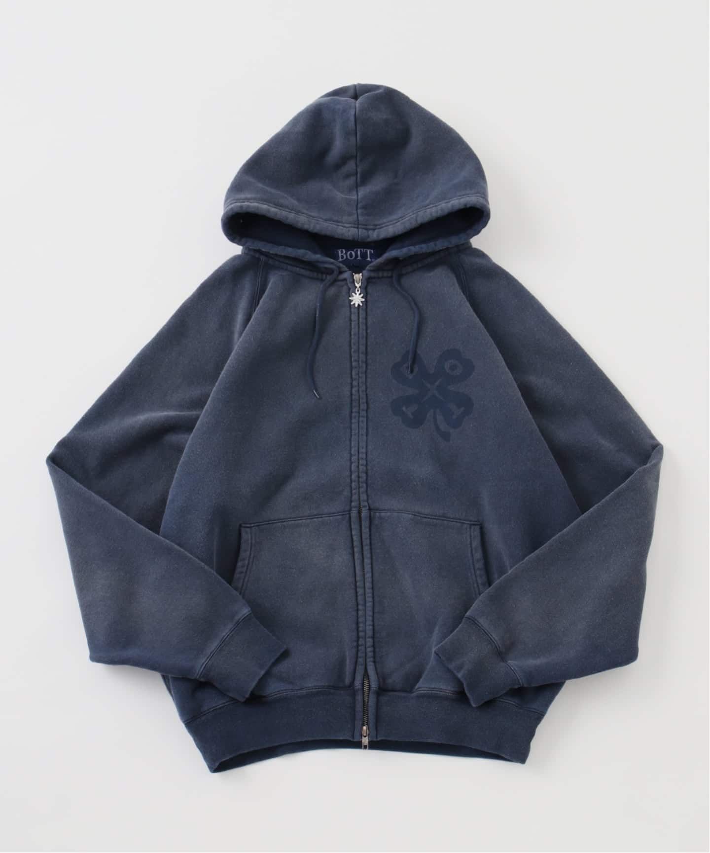 BoTT / ボット Washed Lucky Logo Zip Hoodie（Tシャツ／カットソー