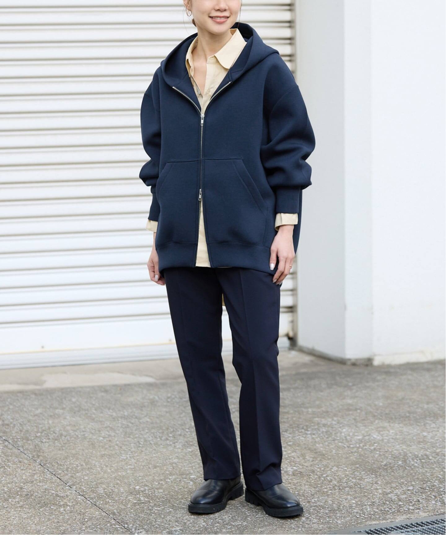 追加5》ボリュームジップアップフーディー（パーカー）｜SLOBE IENA