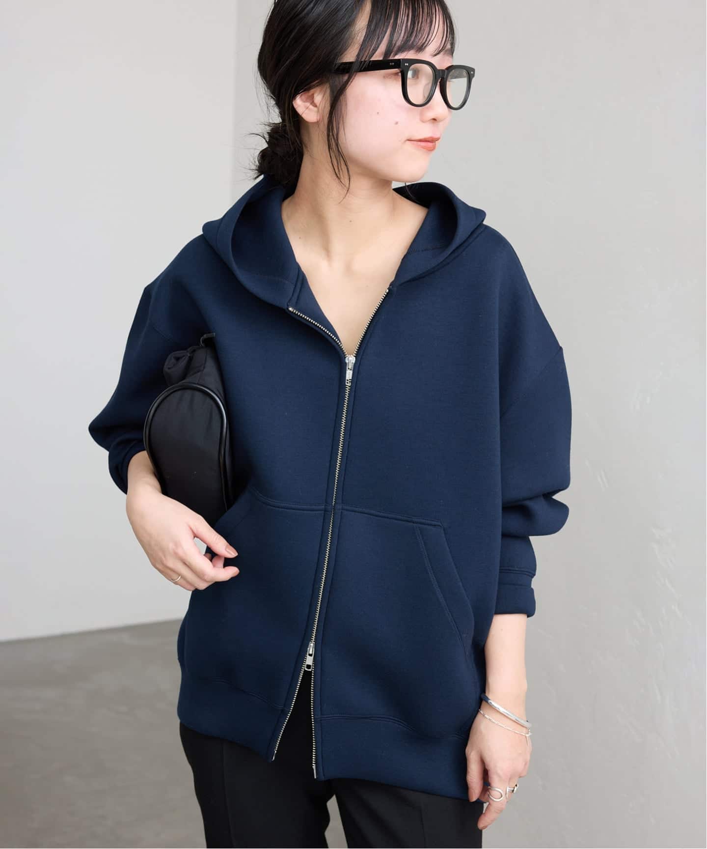 追加5》ボリュームジップアップフーディー（パーカー）｜SLOBE IENA