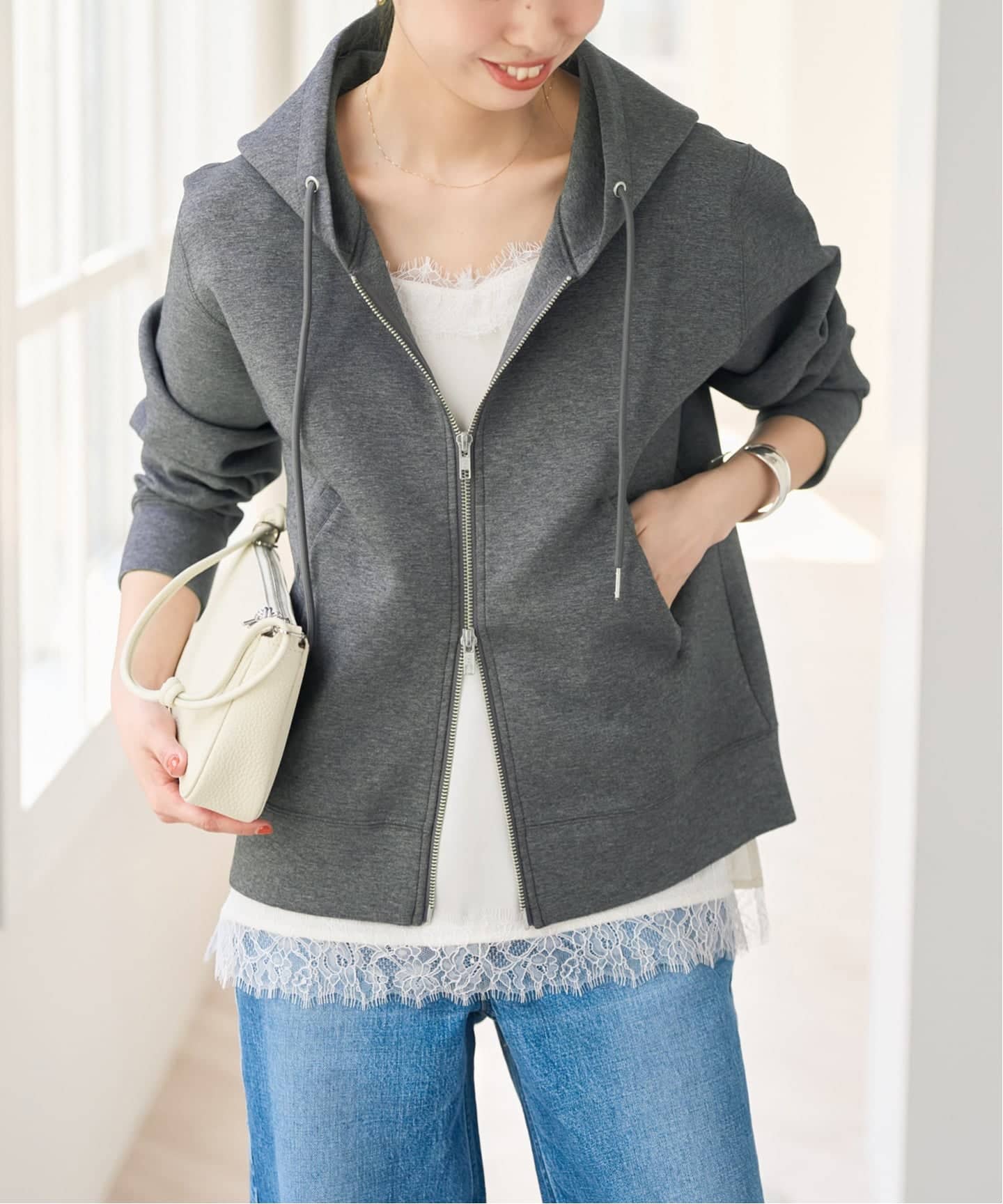 追加4》ストレッチジップフードパーカー（パーカー）｜Spick and Span